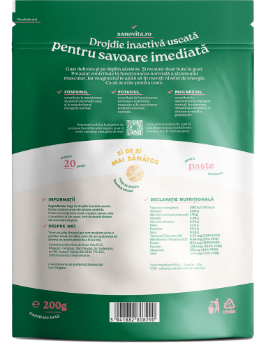 FULGI DE DROJDIE INACTIVĂ USCATĂ 200G