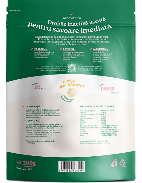 FULGI DE DROJDIE INACTIVĂ USCATĂ 200G