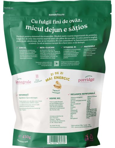 FULGI DE OVĂZ FINI 450G