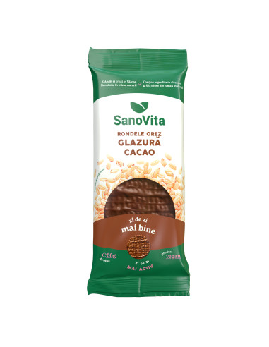 RONDELE DIN OREZ CU GLAZURĂ DE CACAO 66G