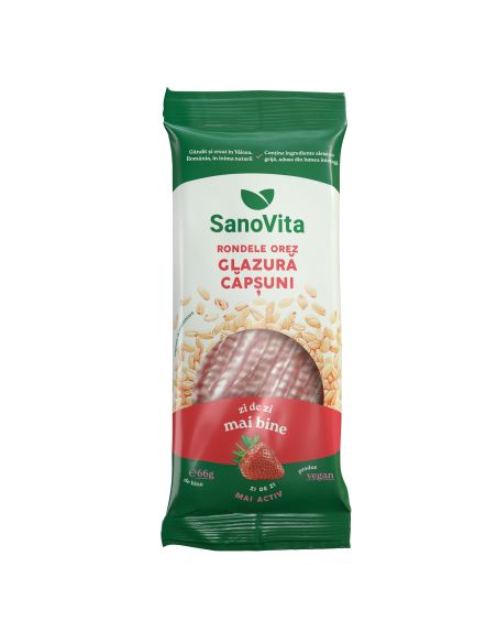 RONDELE DIN OREZ CU GLAZURĂ CĂPȘUNI 66G