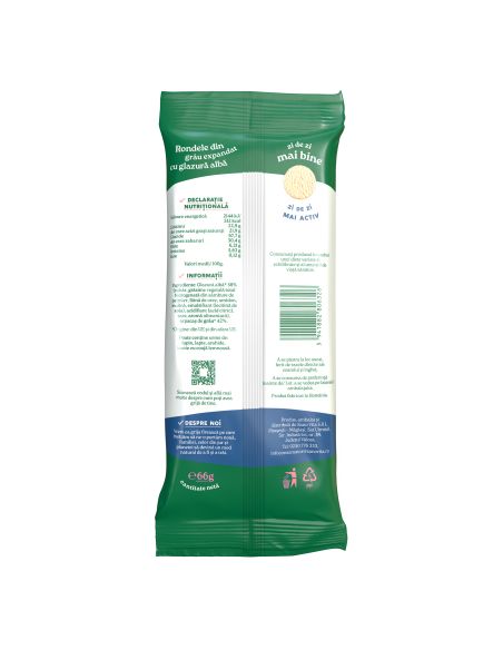 RONDELE DIN GRÂU CU GLAZURĂ ALBĂ 66G