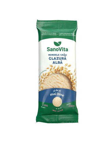 RONDELE DIN GRÂU CU GLAZURĂ ALBĂ 66G