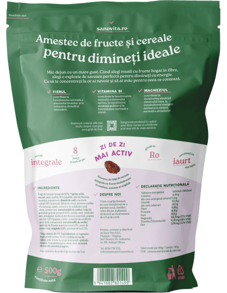 MUSLI CU FRUCTE 500G