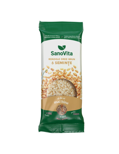 RONDELE DIN OREZ BRUN CU 6 SEMINȚE 56G