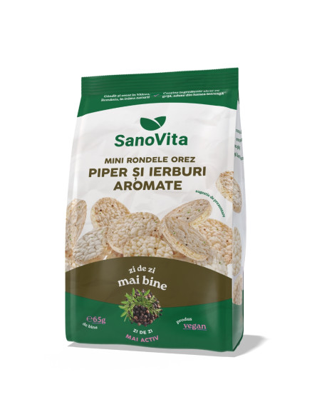 MINI-RONDELE DIN OREZ CU PIPER ȘI IERBURI 65G