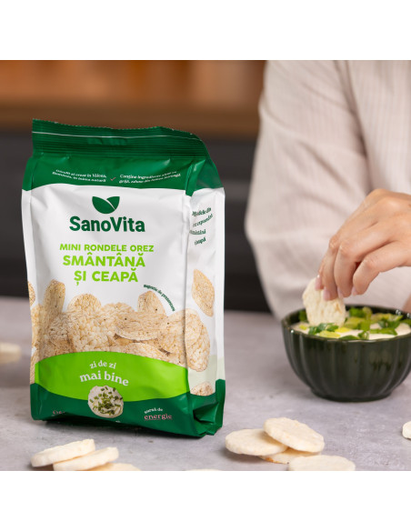 MINI-RONDELE DIN OREZ CU SMÂNTÂNĂ ȘI CEAPĂ 65G