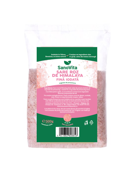SARE ROZ DE HIMALAYA FINĂ IODATĂ 500G