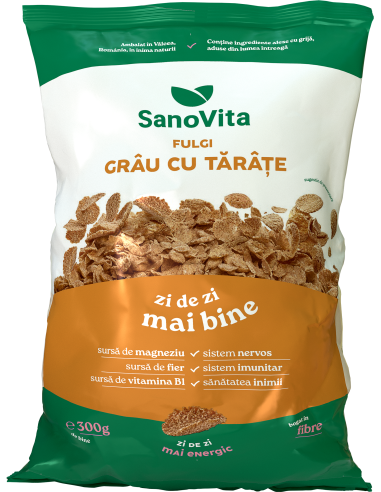 FULGI DE GRÂU CU TĂRÂȚE 300 G