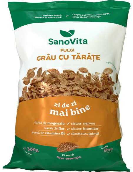 FULGI DE GRÂU CU TĂRÂȚE 300 G