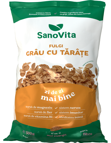 FULGI DE GRÂU CU TĂRÂȚE 500 G