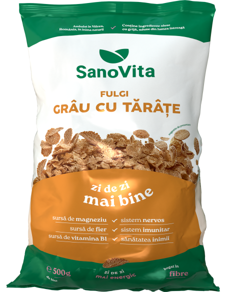 FULGI DE GRÂU CU TĂRÂȚE 500 G
