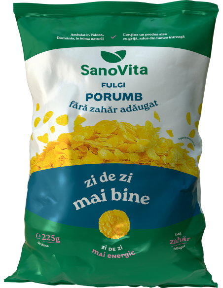 FULGI DE PORUMB FĂRĂ ZAHĂR 225 G