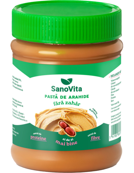 PASTĂ DE ARAHIDE FĂRĂ ZAHĂR 375 G