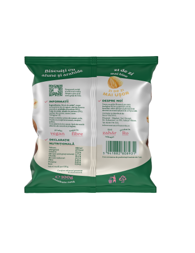 BISCUIȚI ALUNE ȘI ARAHIDE 100G