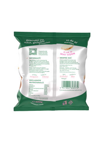 BISCUIȚI NĂUT, GHIMBIR ȘI COACĂZE 100G