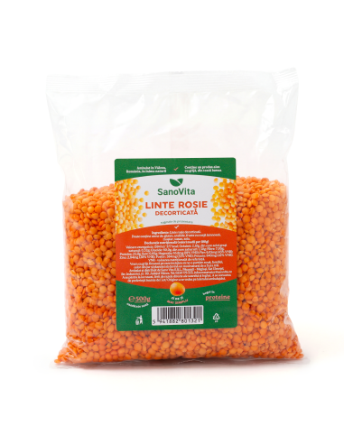 LINTE ROȘIE DECORTICATĂ 500 G