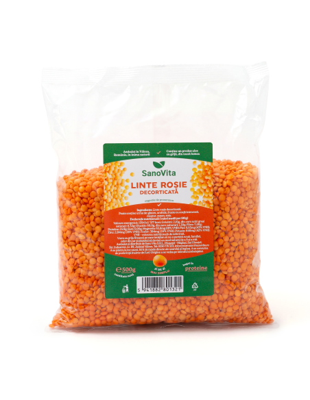 LINTE ROȘIE DECORTICATĂ 500 G