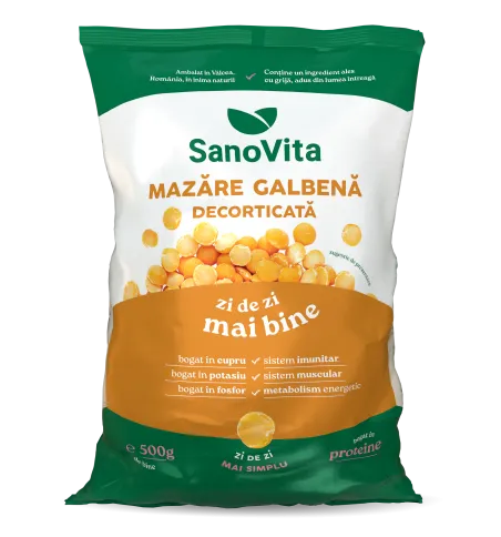 Mazăre galbenă decorticată