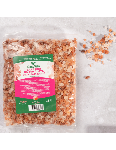 SARE ROZ DE HIMALAYA GRUNJOASĂ IODATĂ 500G