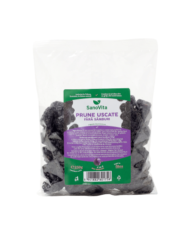 PRUNE USCATE FĂRĂ SÂMBURI 250 G