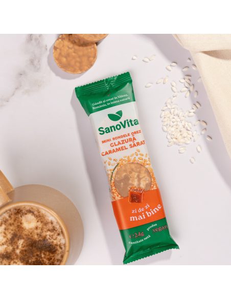 MINI-RONDELE DIN OREZ CU GLAZURĂ CARAMEL SĂRAT 24G