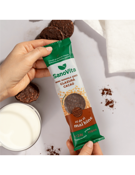 MINI-RONDELE DIN OREZ CU GLAZURĂ DE CACAO 24G