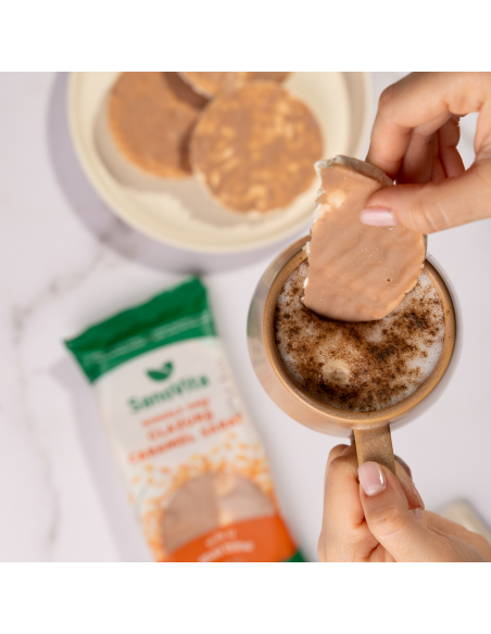 RONDELE DIN OREZ CU GLAZURĂ CARAMEL SĂRAT 66G