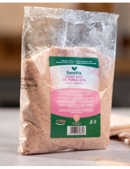 SARE ROZ DE HIMALAYA FINĂ IODATĂ 500G