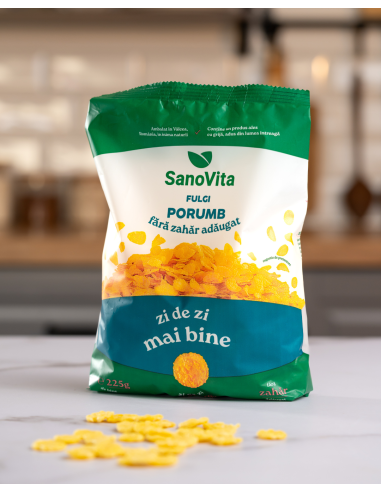 FULGI DE PORUMB FĂRĂ ZAHĂR 225 G
