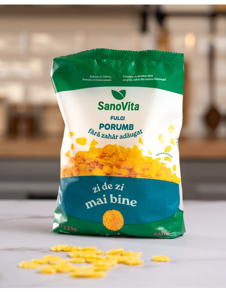FULGI DE PORUMB FĂRĂ ZAHĂR 225 G