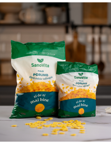 FULGI DE PORUMB FĂRĂ ZAHĂR 450 G