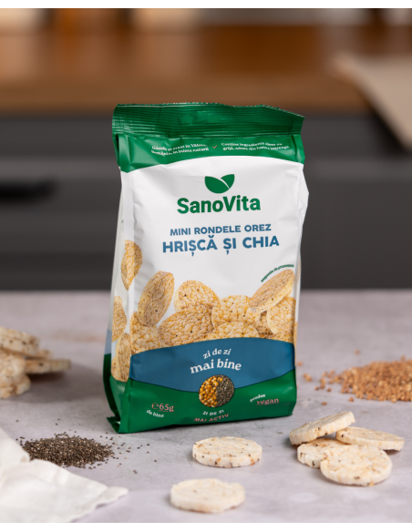 MINI-RONDELE DIN OREZ CU HRIȘCĂ ȘI CHIA 65G