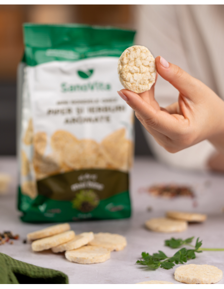 MINI-RONDELE DIN OREZ CU PIPER ȘI IERBURI 65G
