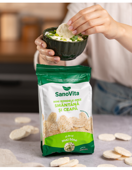 MINI-RONDELE DIN OREZ CU SMÂNTÂNĂ ȘI CEAPĂ 65G