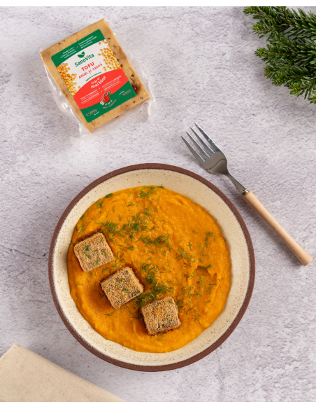 TOFU CU ARDEI ȘI CEAPĂ STERILIZAT 200G