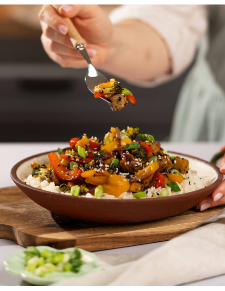 TOFU CU BUSUIOC ȘI OREGANO STERILIZAT 200G