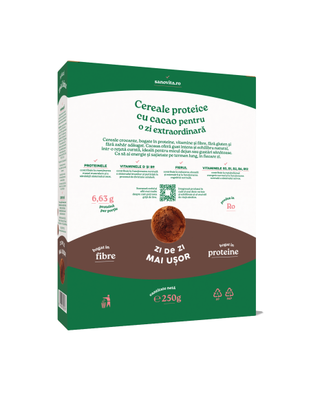 CEREALE PROTEICE CU CACAO 250G
