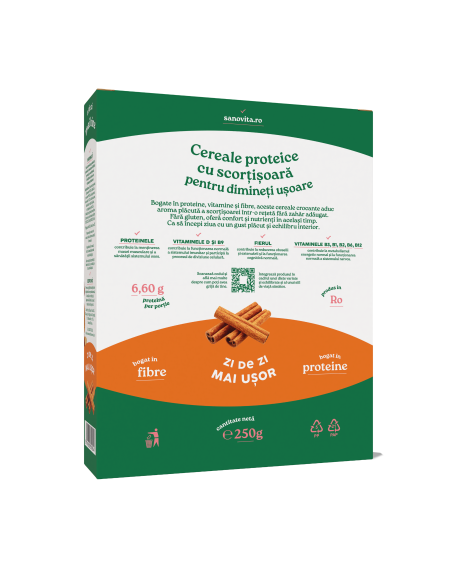CEREALE PROTEICE CU SCORȚIȘOARĂ 250G