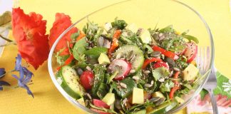 Salata de primavara cu dressing de mustar